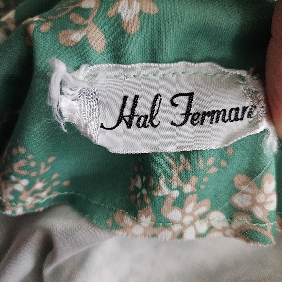 Vintage 1970s Maxi Dress & Jacket Green Floral Mod Vintage VTG 70s Sleeveless M - Picture 9 of 17